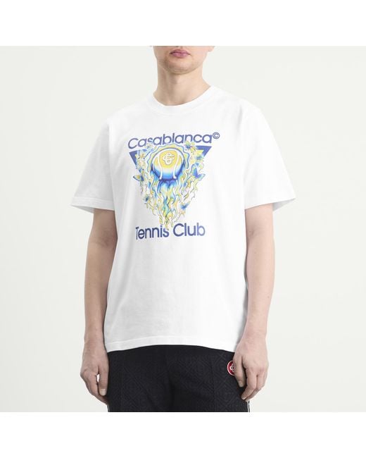 Casablanca Blue Tennis Club Icon Classic T-Shirt for men
