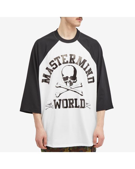 MASTERMIND WORLD Black Long Sleeve College Logo T-Shirt for men