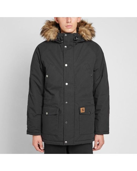 Carhartt WIP Trapper Parka in Black for Men Save 20% Lyst Carhartt Work In Progress Women Black Trapper Parka