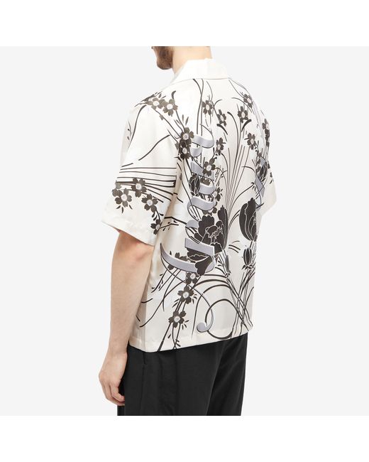 Amiri White Floral Silk Vacation Shirt for men