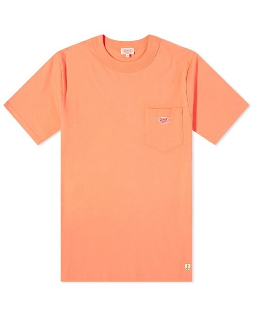 Armor Lux Orange 79151 Logo Pocket T-Shirt for men
