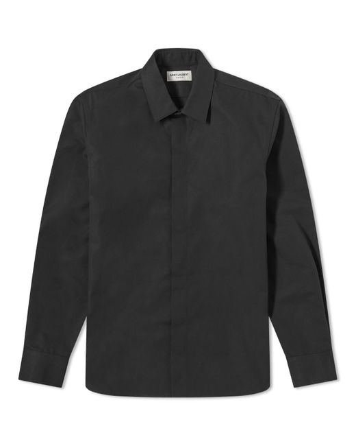 Saint Laurent Black Classic Poplin Shirt for men
