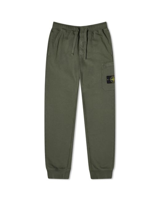 Stone Island Green Garment Dyed Pocket Sweat Pants for men