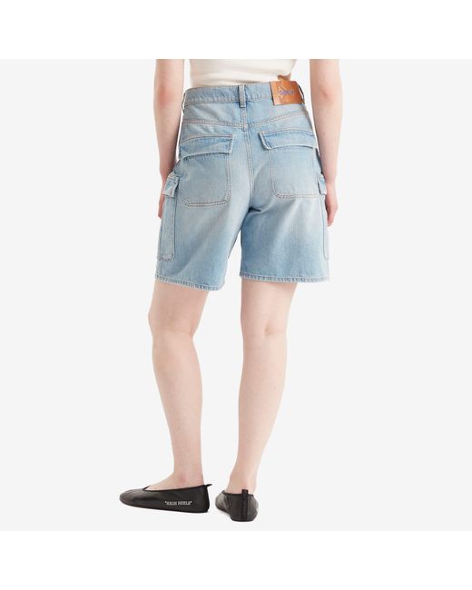 Off-White c/o Virgil Abloh Blue Denim Cargo Shorts