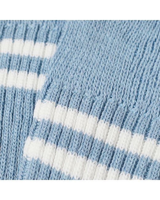 RoToTo Blue Hemp Organic Cotton Stripe Sock