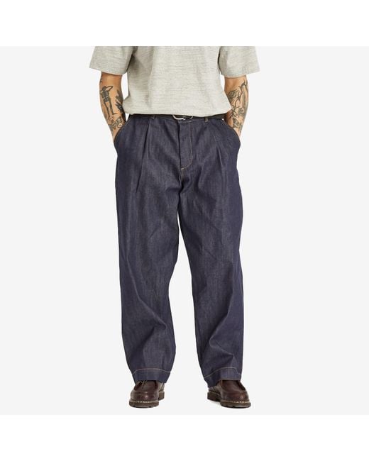 Universal Works Blue Selvedge Denim Duke Pant for men