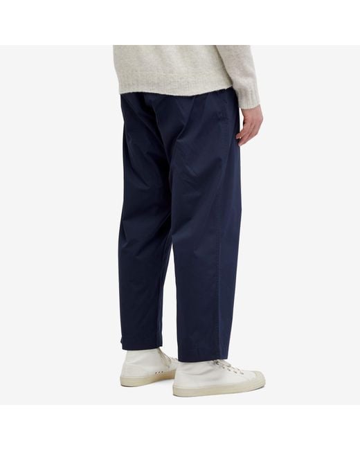 Universal Works Blue Recycled Poly Oxford Pants for men