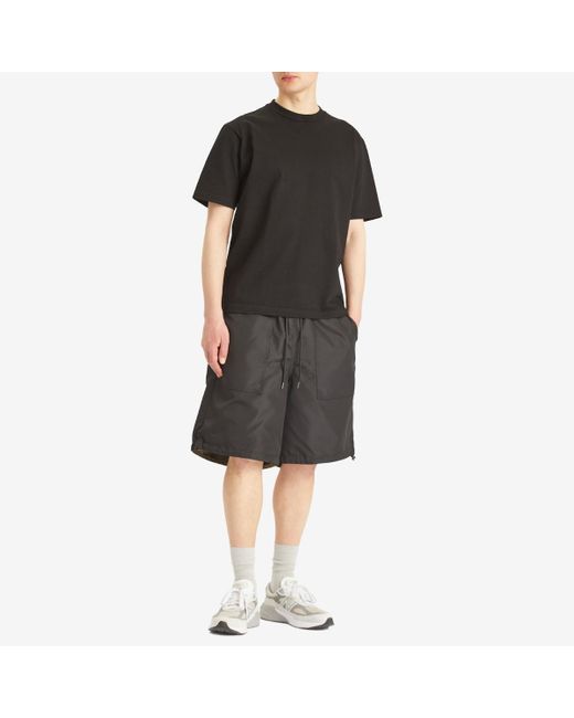 Taion Black Military Reversible Wide Shorts for men