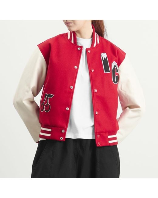ICECREAM Red Cherry Varsity Jacket