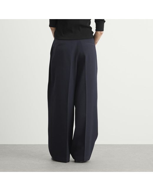 Jil Sander Blue Pleated Trousers