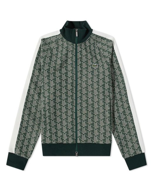 Lacoste Cotton Diamond Geometric Track Top in Green for Men | Lyst Canada