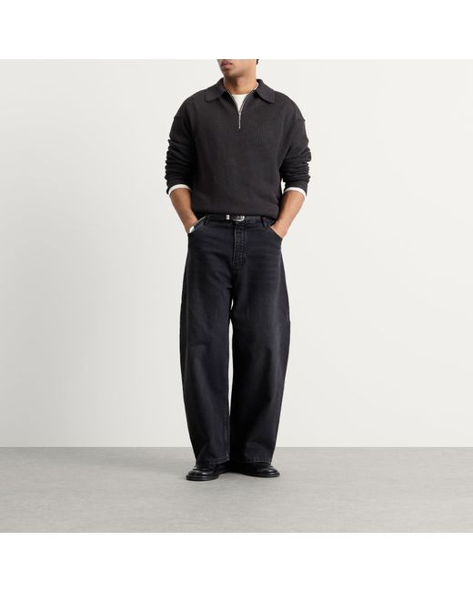 Studio Nicholson Black Heddy Zip Up Jumper for men