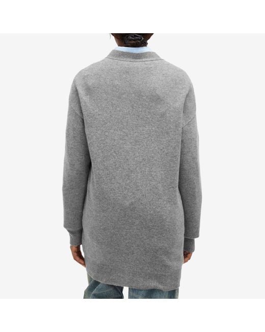 Marni Gray Long Sleeve Knitted Cardigan