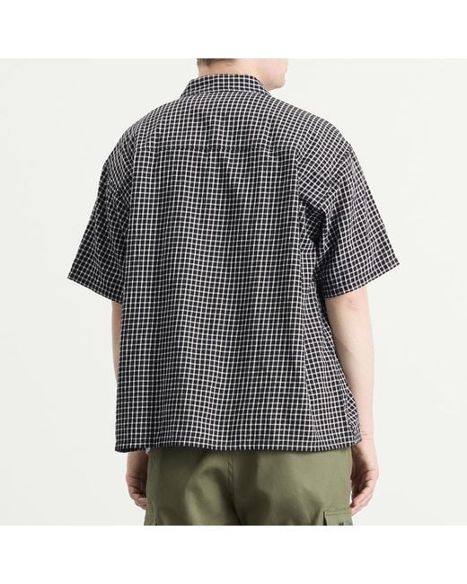 Neighborhood Black Bw Check Short Sleeve Shirt for men