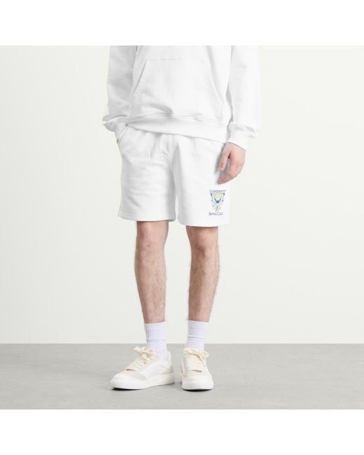 Casablanca White Tennis Club Icon Sweatshort for men