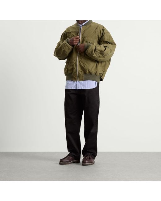 Junya Watanabe Green X Needles Cotton Nylon Bomber for men