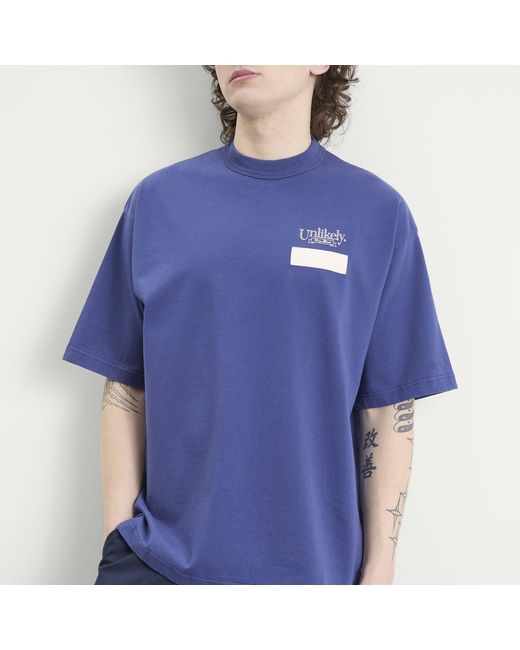 Unlikely Dry Goods Blue Team T-Shirt for men