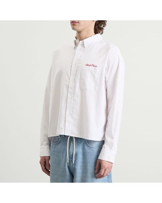 About Blank White Oxford Script Shirt for men