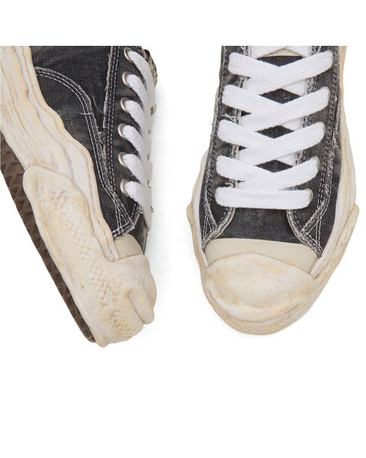 Maison Mihara Yasuhiro Black Hank Bleach Washed Low-Top for men