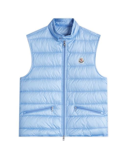 Moncler Blue Longue Saison Gui Vest for men