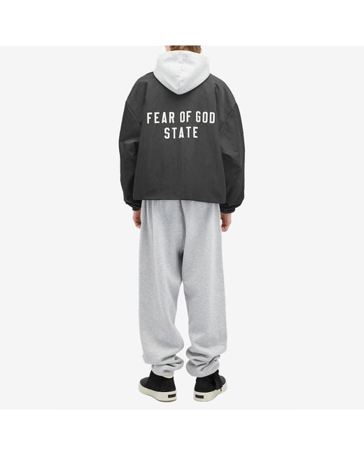 Fear Of God Black Textured Nylon Trucker Jacket for men