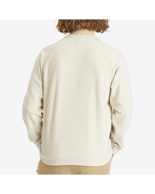 Patagonia White Micro D Crewneck Fleece for men