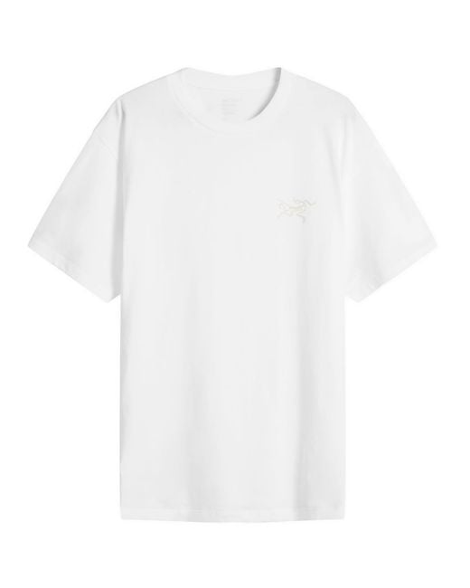 Arc'teryx White Kragg Sl Cotton T-Shirt for men
