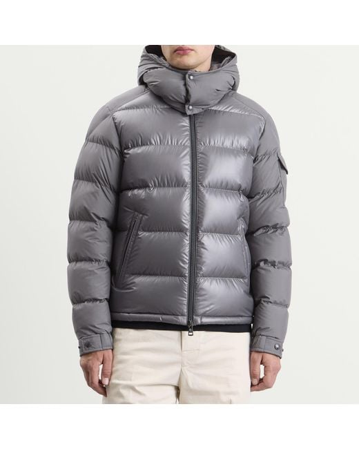 Moncler Gray Maya Mixed Materials Padded Jacket for men