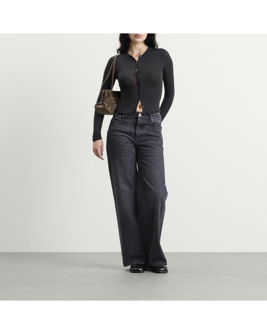 Justine Clenquet Metallic Sidney Evening Suede Bag