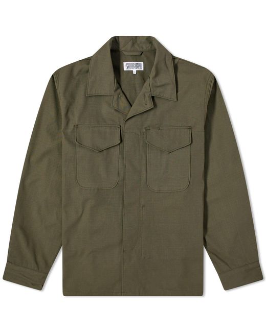 Engineered Garments Green Heavyweight Utility Jacket Cotton Ripstop for men