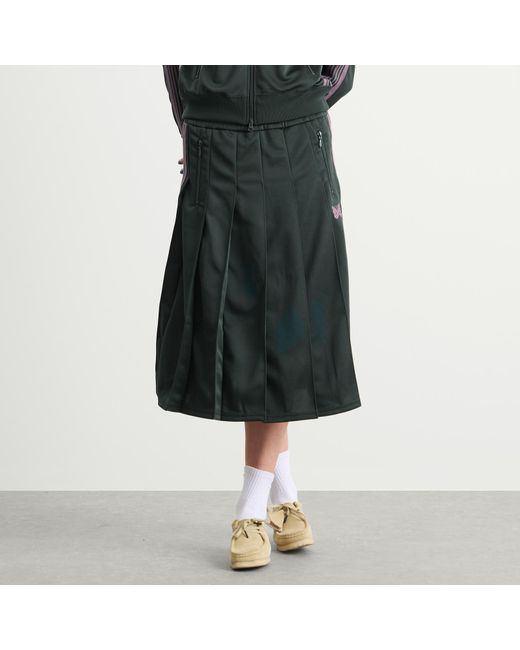 Needles Pleated Track Skirt in Green | Lyst