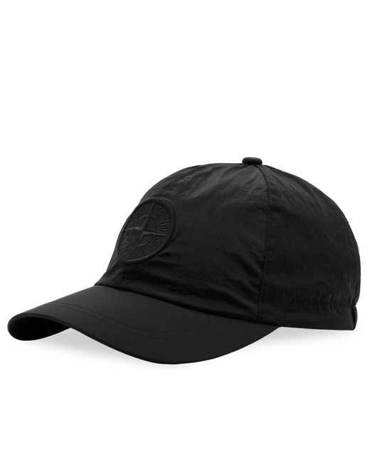 Stone Island Black Nylon Metal Cap for men