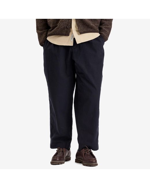 Universal Works Blue Summer Canvas Oxford Pant for men