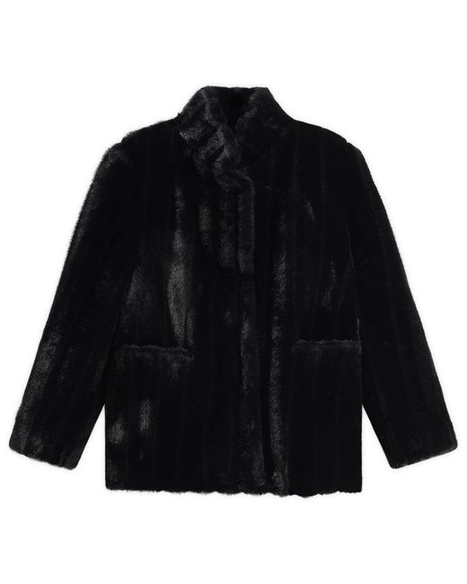 NOTHING WRITTEN Black Misha Faux Fur Jacket