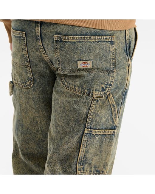Dickies Green Stevensville Loose Fit Carpenter Pants for men