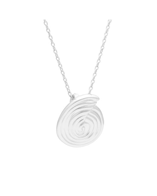 Missoma White Spiral Mini Pendant Necklace