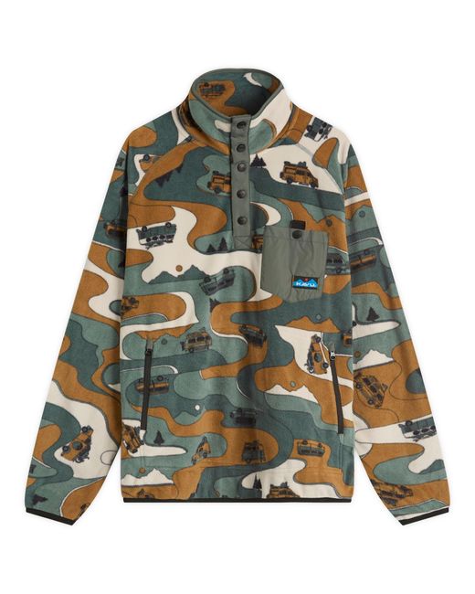 Kavu Green Teannaway Fleece Top for men