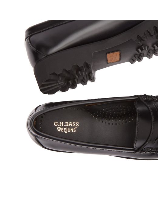 G.H.BASS Black 90S Penny Chunky Loafer