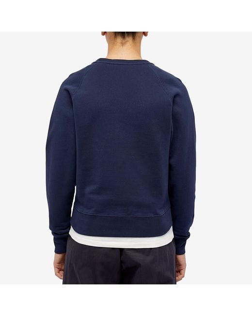 Maison Kitsuné Blue Maison Kitsune Fox Head Patch Adjusted Sweat