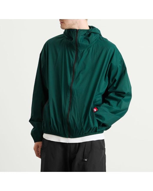 The North Face Green Redbox Packable Hooded Wind Jacket for men