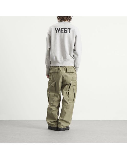 Unlikely Dry Goods Gray "West" Crew Sweat for men