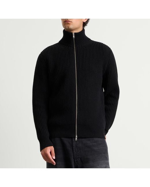 Maison Margiela Black Mm6 Zip Through Jumper for men