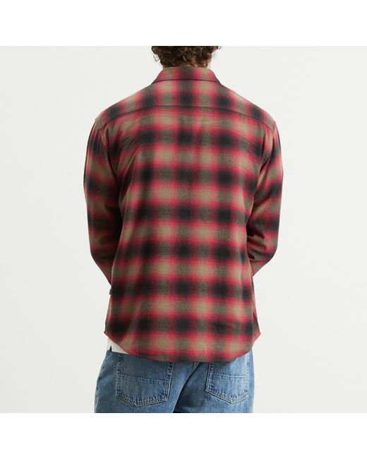 NN07 Red Deon Check Flannel Shirt for men
