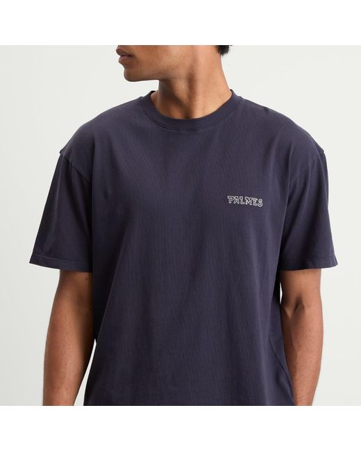 Palmes Blue Logo T-Shirt for men