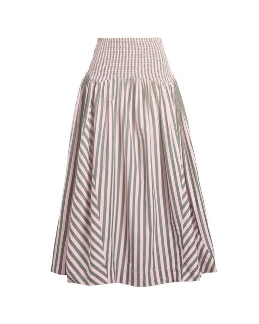 Damson Madder Multicolor Layla Godet Midi Skirt