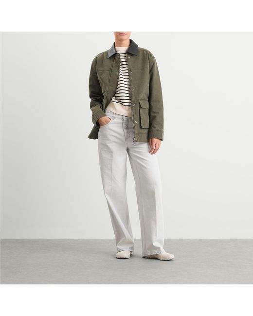 Anine Bing Green Sean Wax Jacket