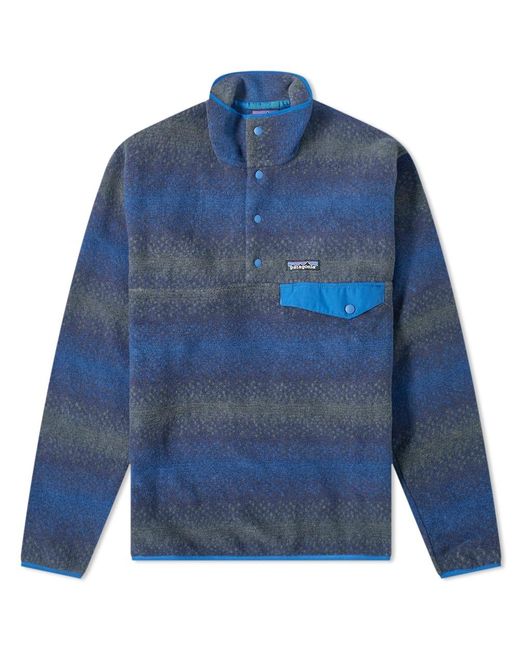 Patagonia Blue Synch Snap-t Pullover - Gem Stripe/new Navy for men