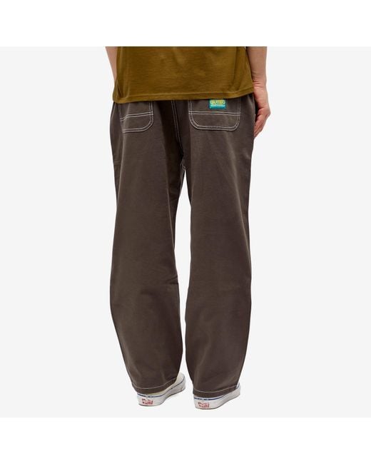 Butter Goods Brown Double Knee Work Pant for men