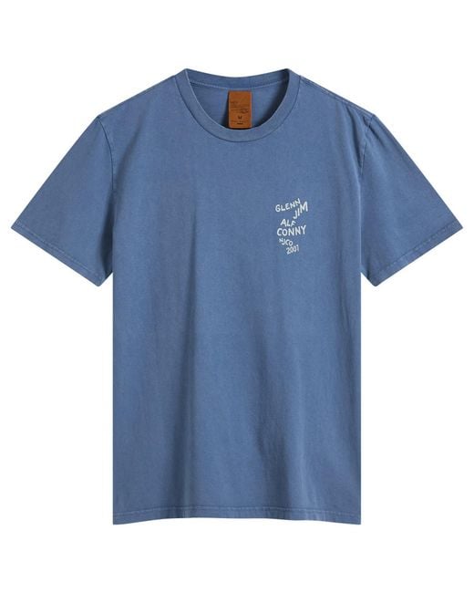Nudie Jeans Blue Roy Og Line-Up T-Shirt for men