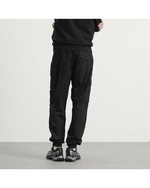 Stone Island Black Tela Paracadute Cargo Trousers for men